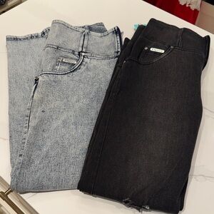 Freddy Women's Skinny Jeans - Black and Light Blue